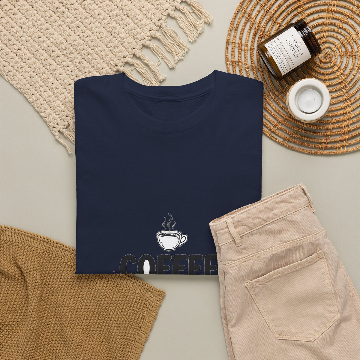 Coffee Sarcasm Wine Funny T-Shirt | Wine Mom Humor Tee