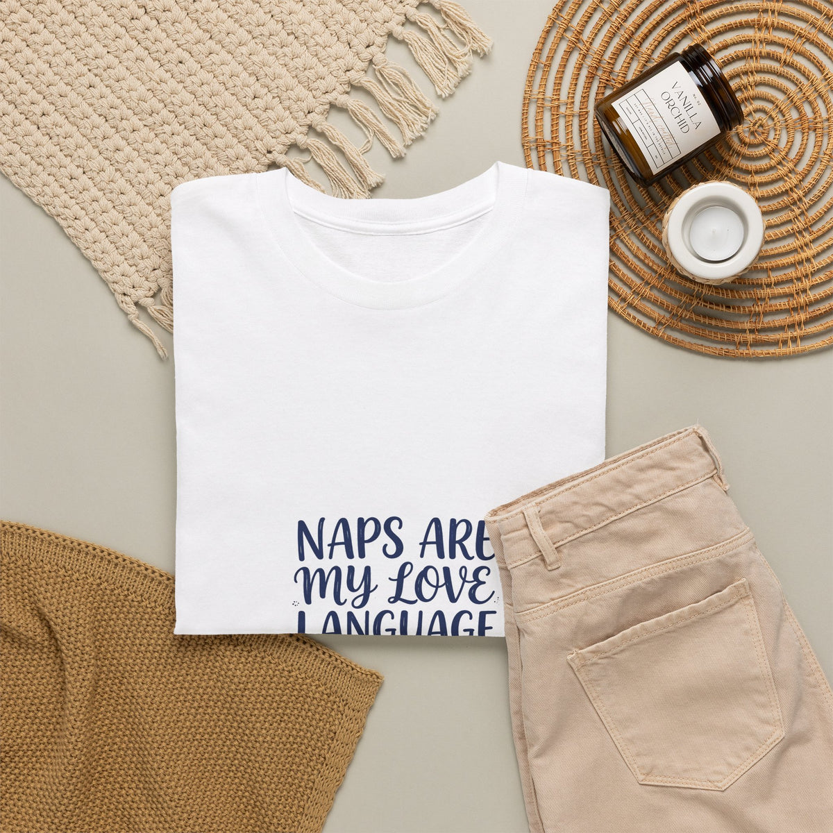 Naps Are My Love Language Funny T-Shirt | Sleepy Moon Tee