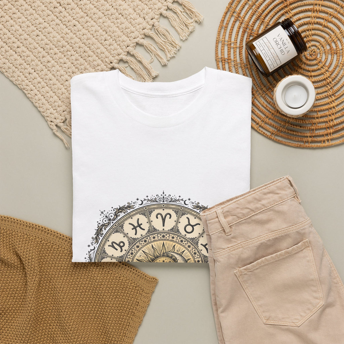 Zodiac Wheel Astrology T-Shirt | Celestial Horoscope Tee