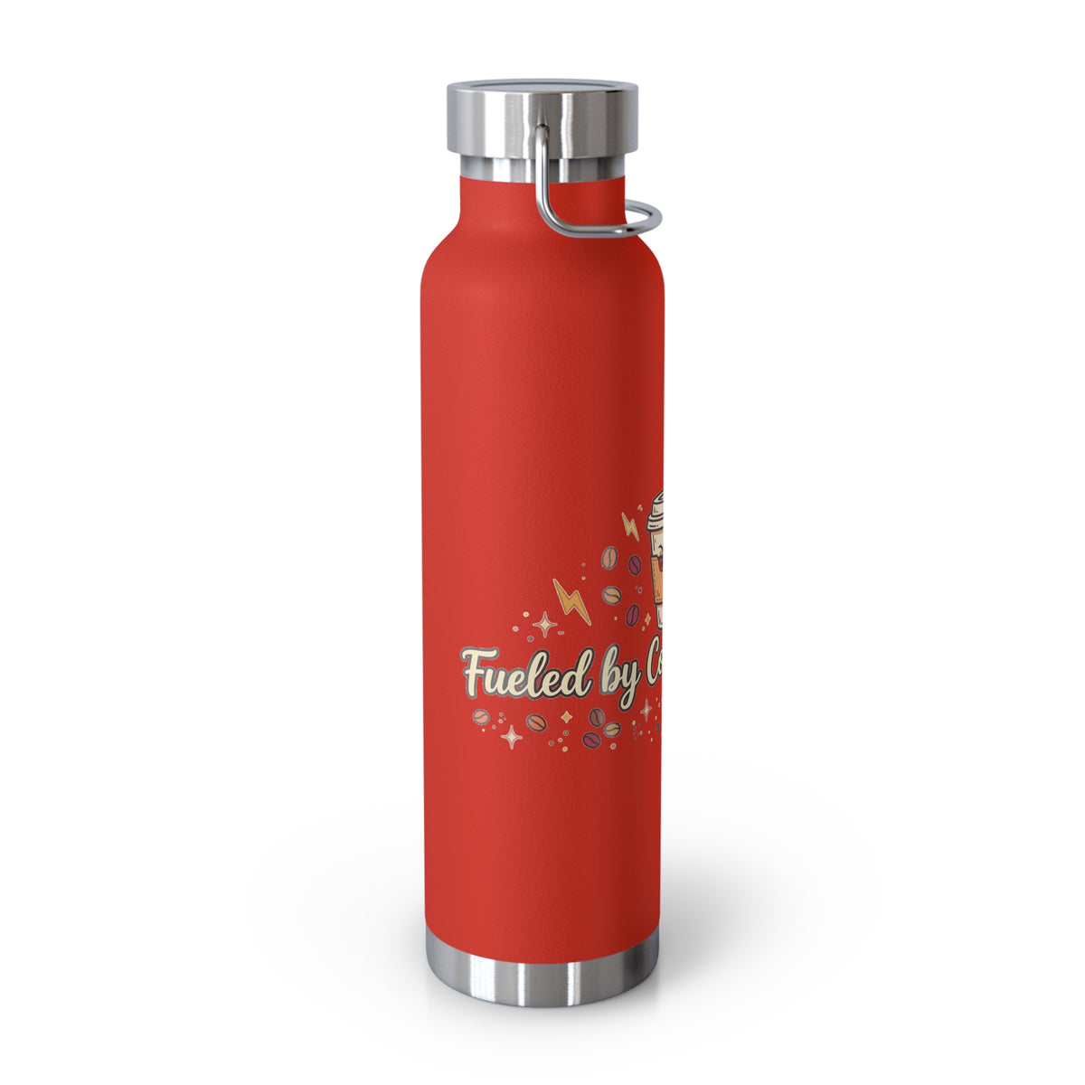 Fueled by Coffee & Sarcasm — Funny 22oz Copper Vacuum Insulated Bottle