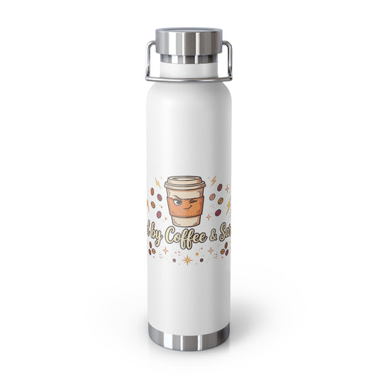 Fueled by Coffee & Sarcasm — Funny 22oz Copper Vacuum Insulated Bottle