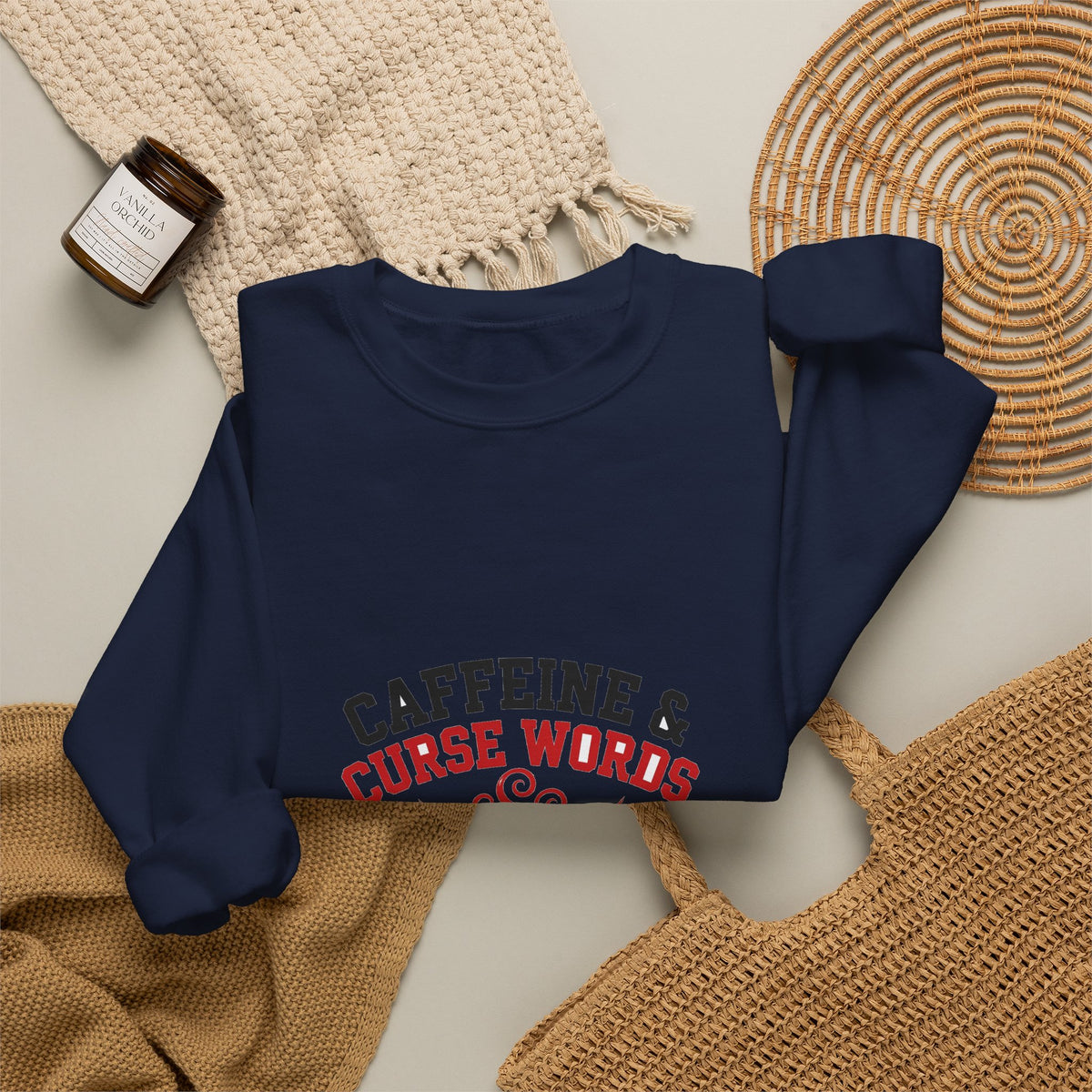 Caffeine & Curse Words Funny Sweatshirt
