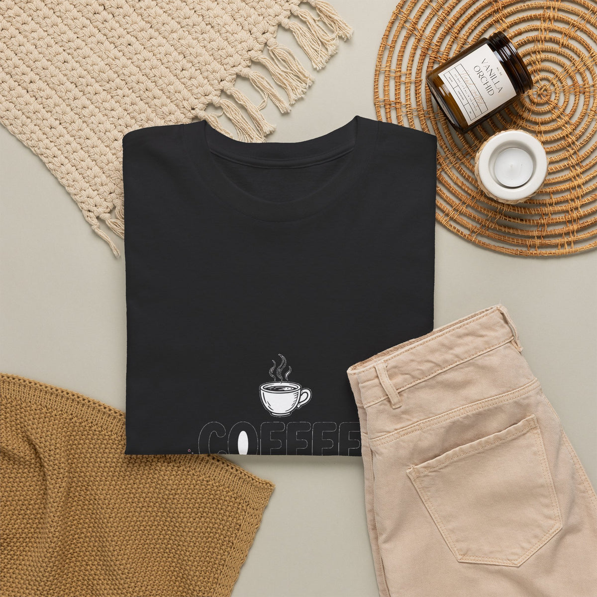 Coffee Sarcasm Wine Funny T-Shirt | Wine Mom Humor Tee