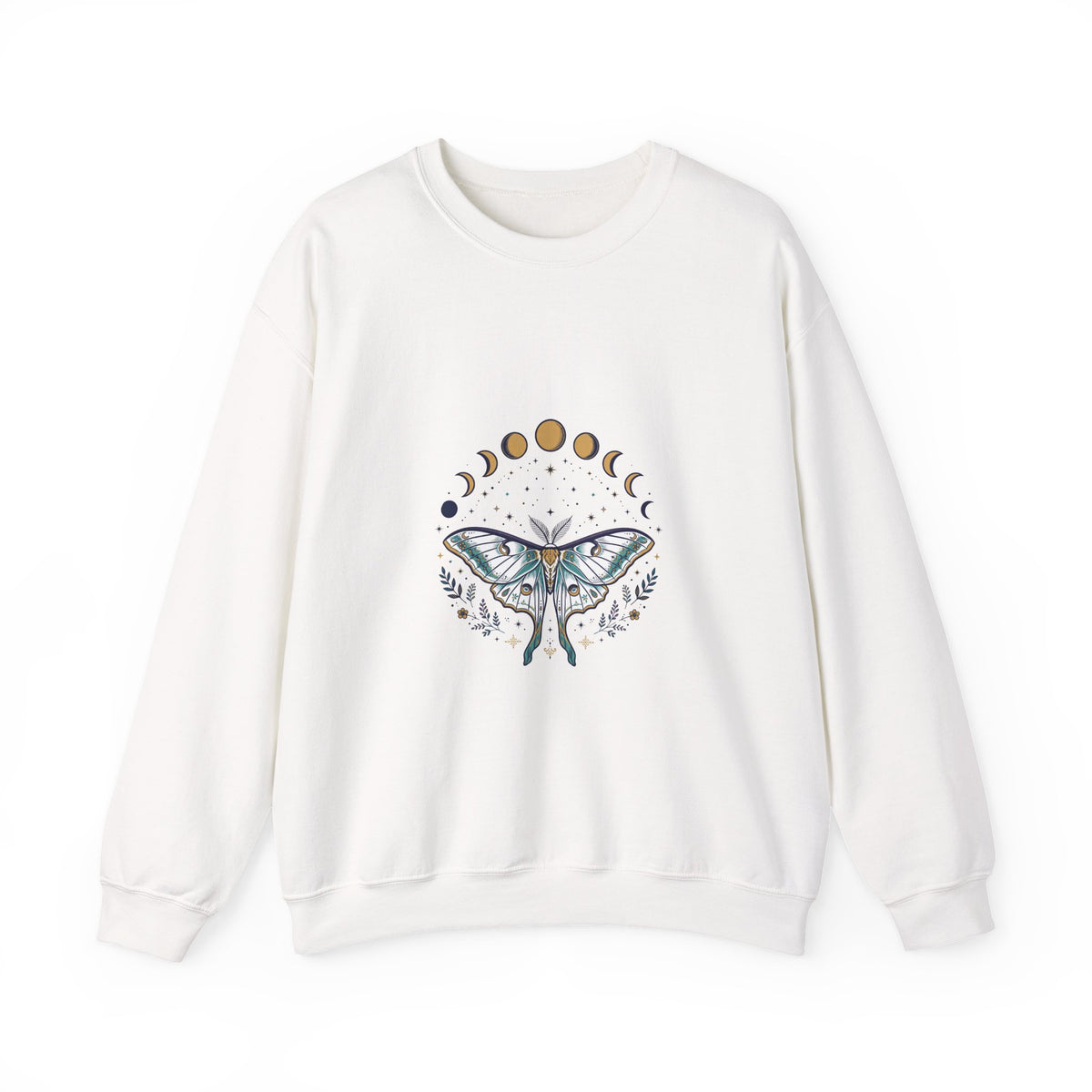 Celestial Luna Moth Sweatshirt | Cozy Witchy Crewneck
