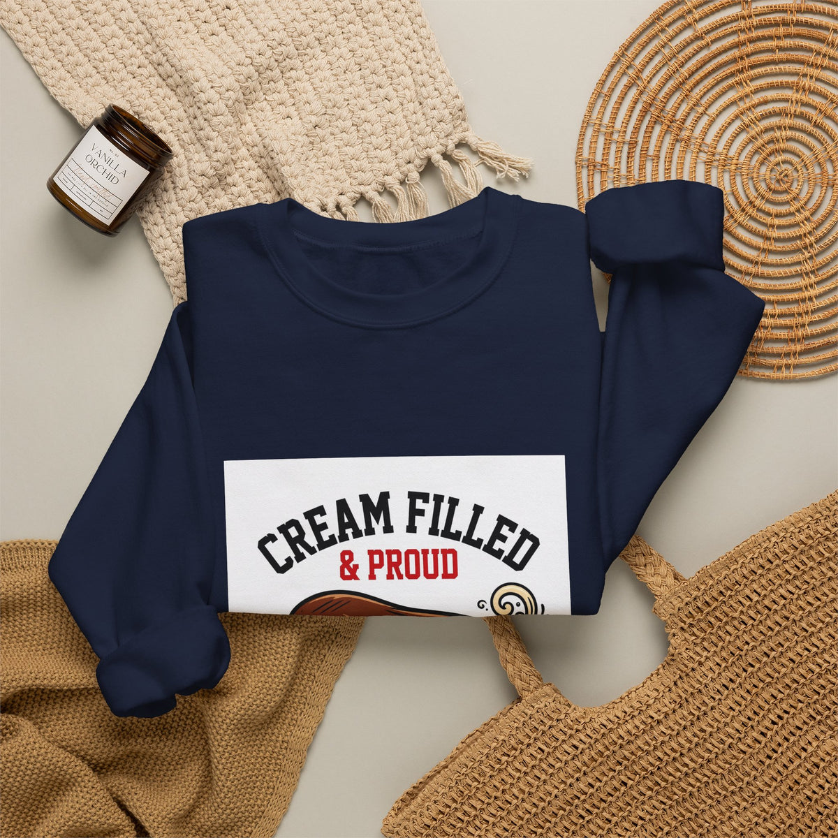 Cream Filled & Proud — Funny Food Sweatshirt