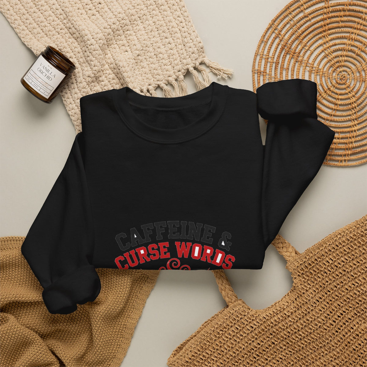 Caffeine & Curse Words Funny Sweatshirt