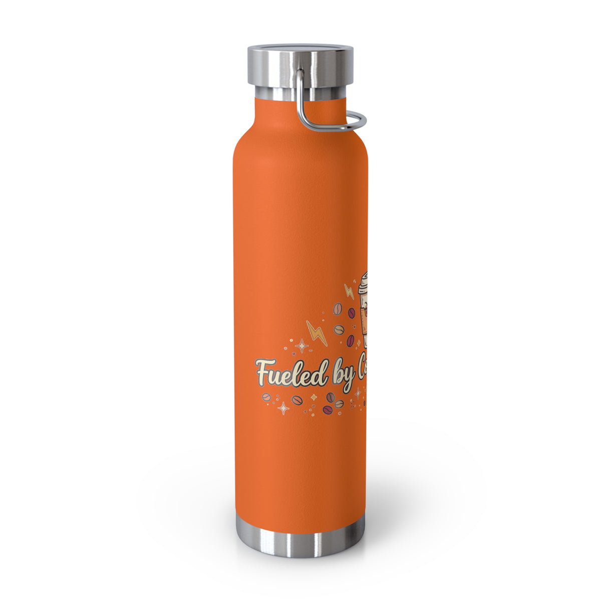 Fueled by Coffee & Sarcasm — Funny 22oz Copper Vacuum Insulated Bottle