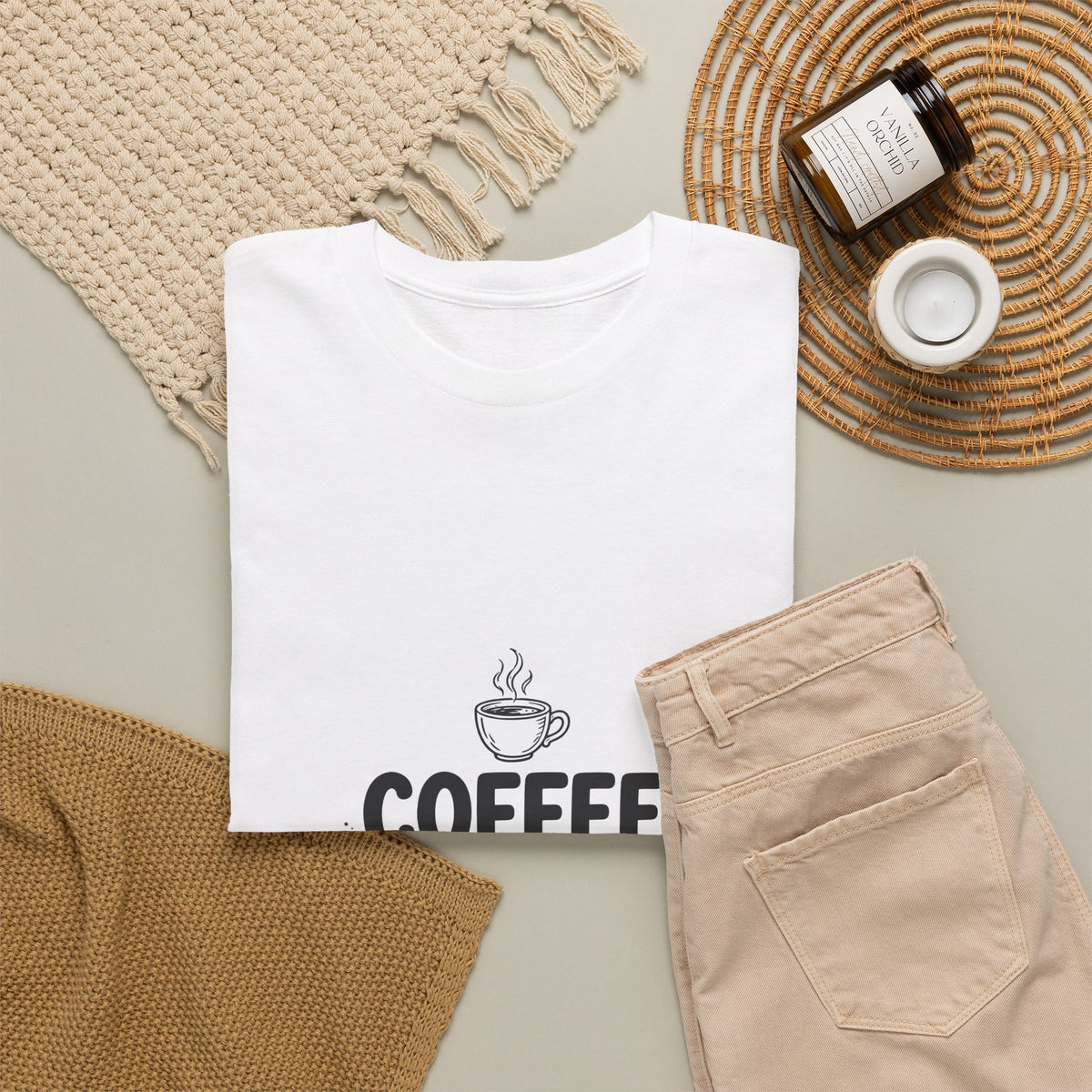 Coffee Sarcasm Wine Funny T-Shirt | Wine Mom Humor Tee