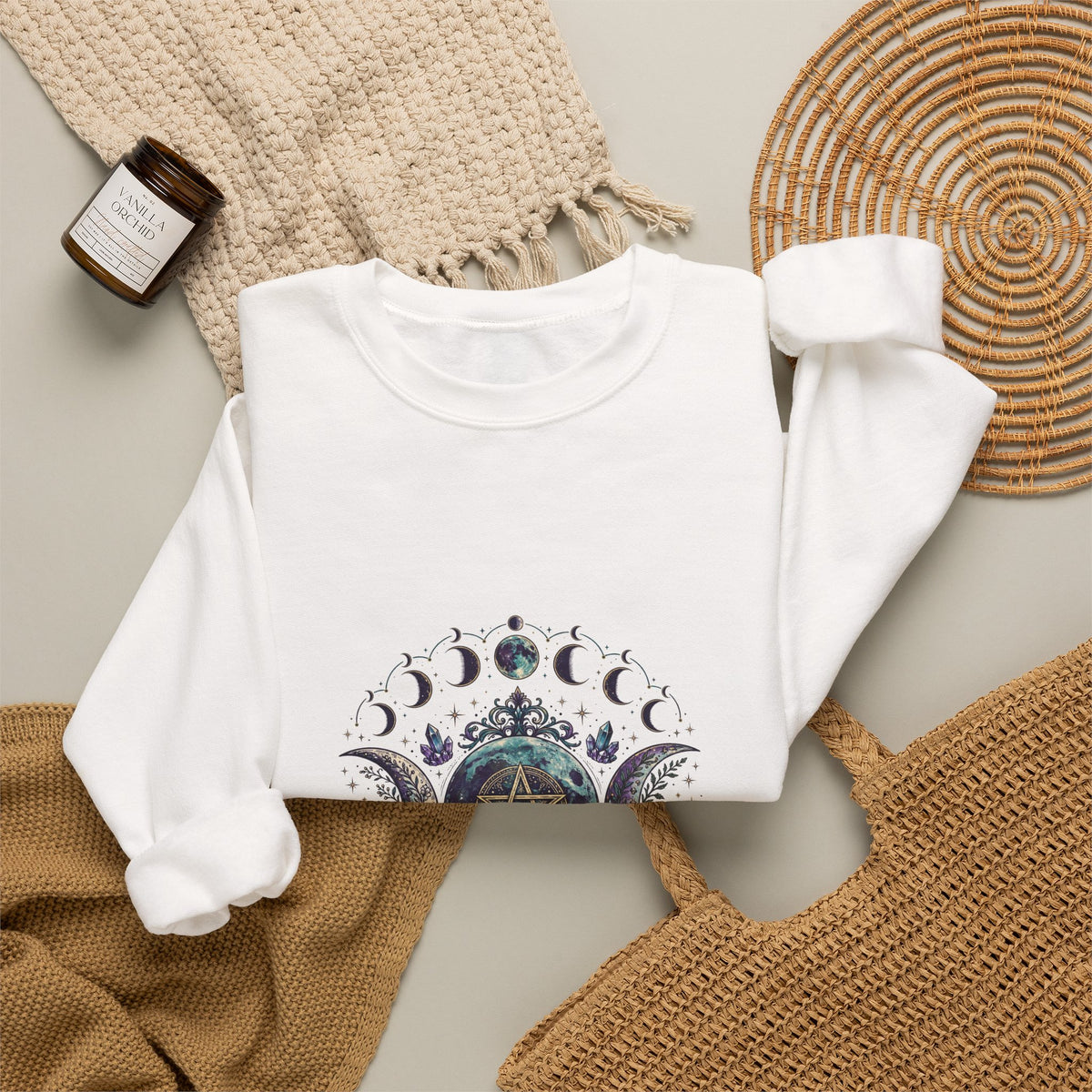 Blessed Be — Pagan Triple Moon Goddess Sweatshirt