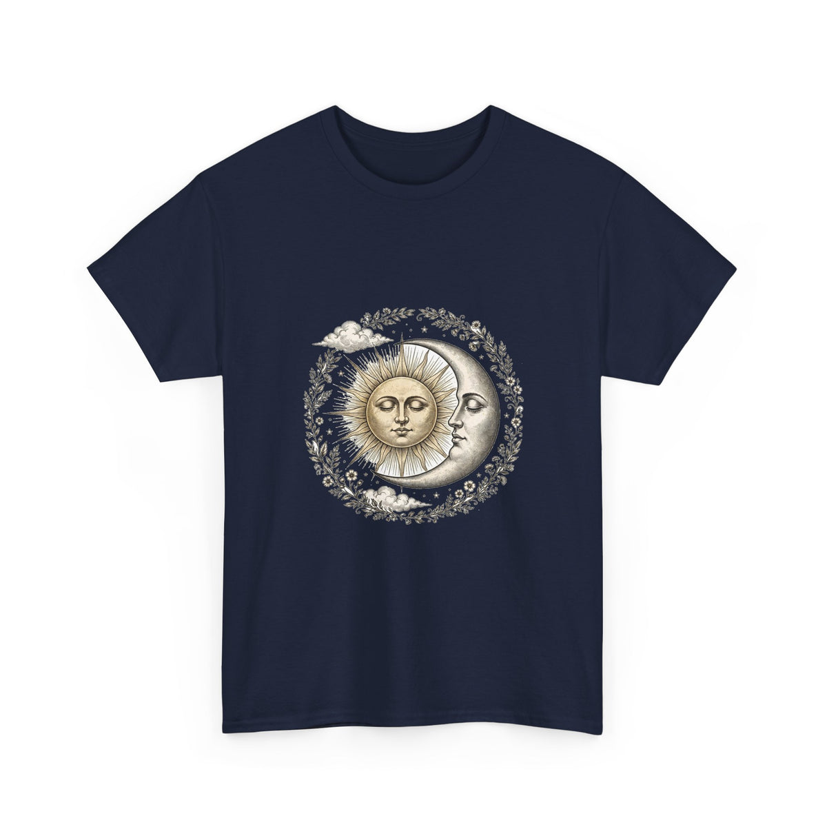 Vintage Celestial Sun and Moon T-Shirt | Boho Mystical Tee