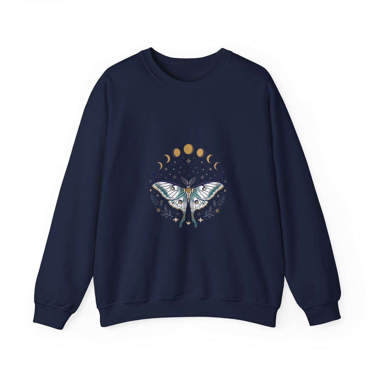 Celestial Luna Moth Sweatshirt | Cozy Witchy Crewneck