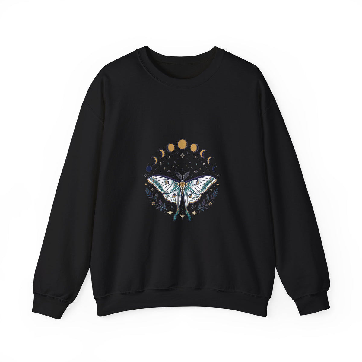 Celestial Luna Moth Sweatshirt | Cozy Witchy Crewneck