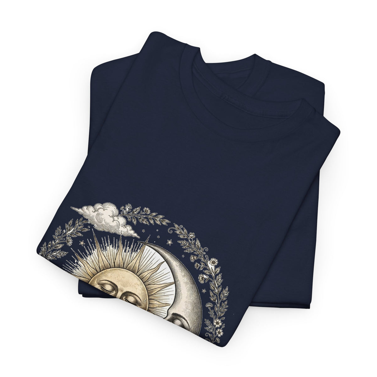 Vintage Celestial Sun and Moon T-Shirt | Boho Mystical Tee