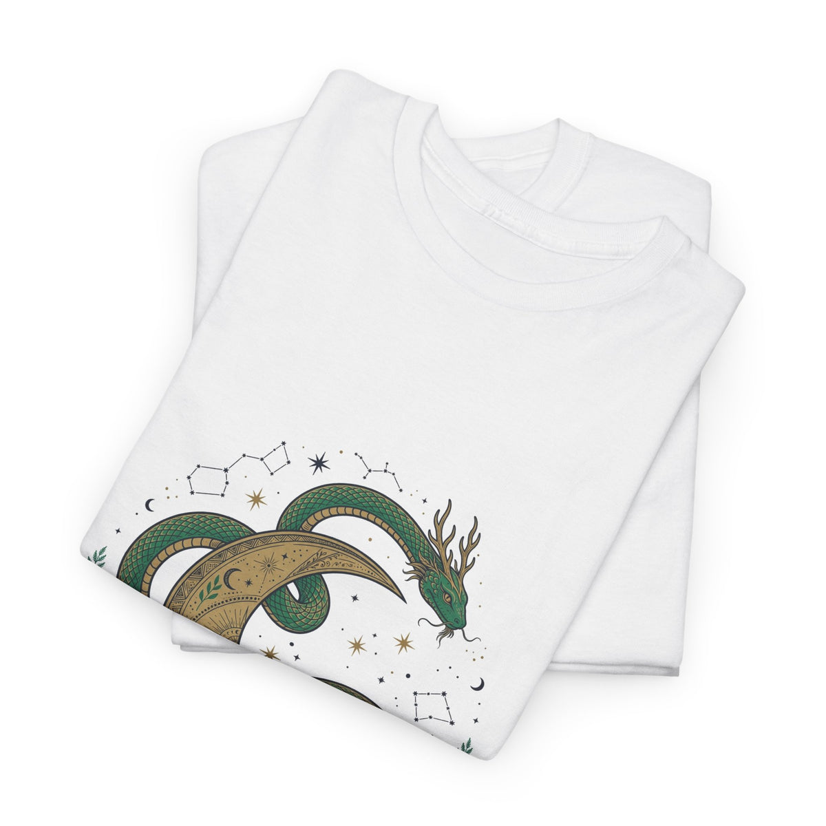 Celestial Snake and Moon T-Shirt | Mystical Serpent Tee
