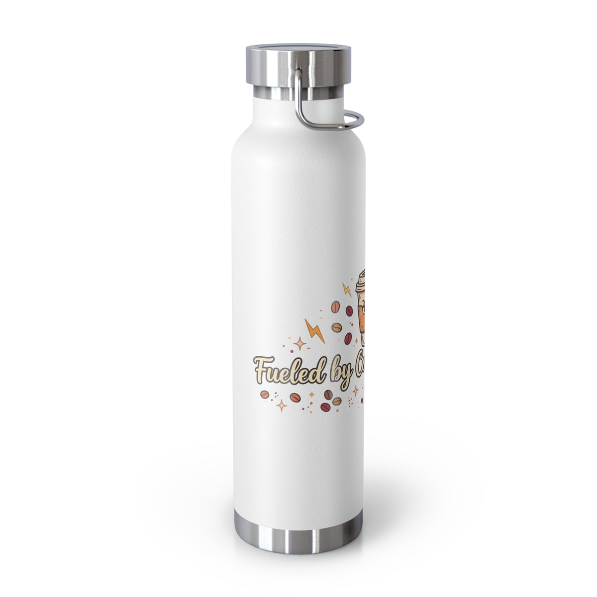 Fueled by Coffee & Sarcasm — Funny 22oz Copper Vacuum Insulated Bottle