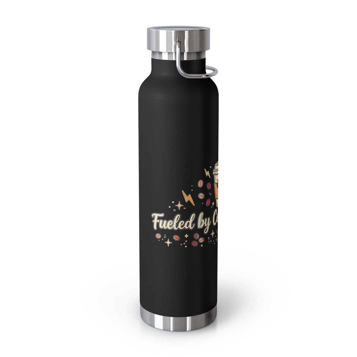 Fueled by Coffee & Sarcasm — Funny 22oz Copper Vacuum Insulated Bottle