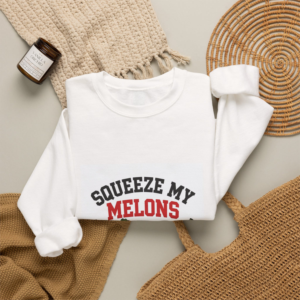 Squeeze My Melons — Funny Food Sweatshirt