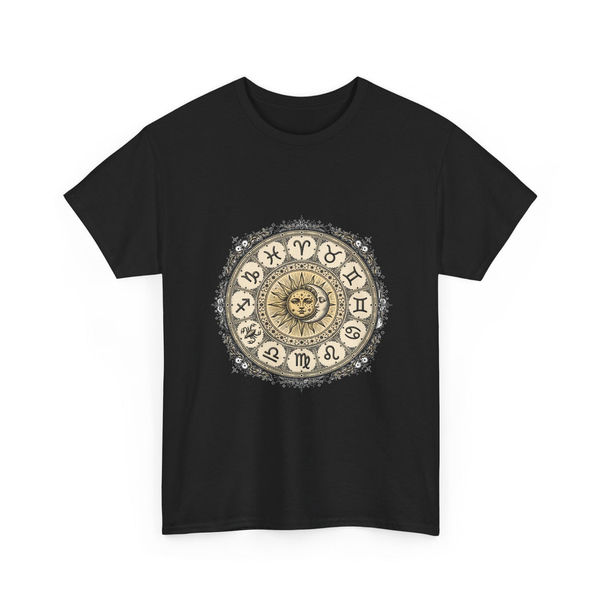 Zodiac Wheel Astrology T-Shirt | Celestial Horoscope Tee