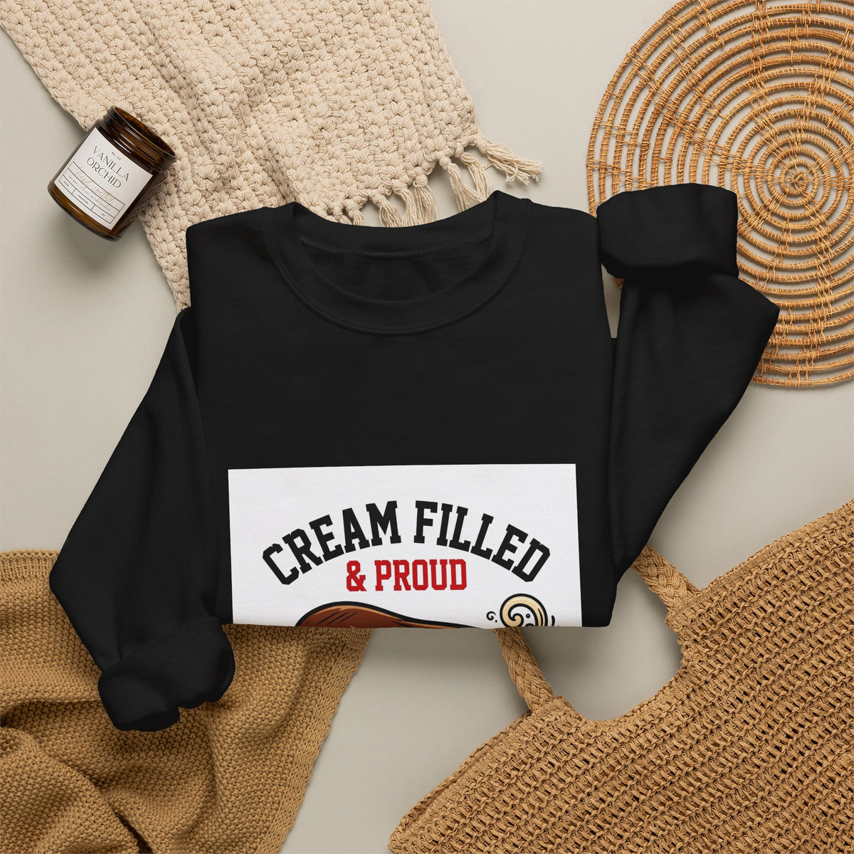 Cream Filled & Proud — Funny Food Sweatshirt