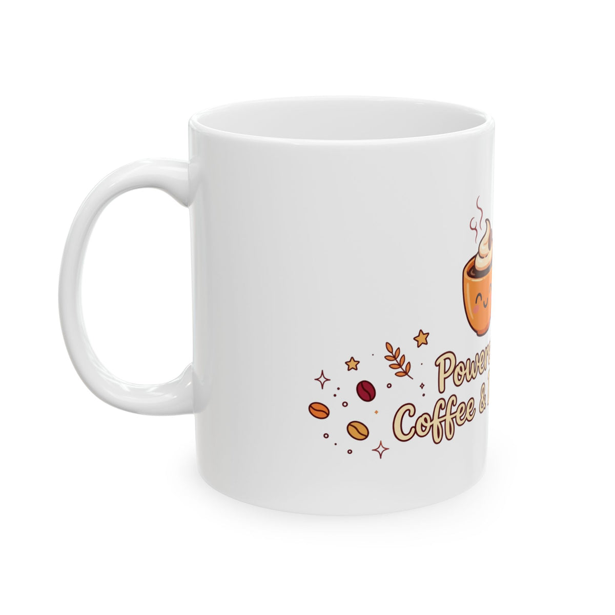 Powered by Coffee & Dry Shampoo — Funny 11oz Ceramic Coffee Mug