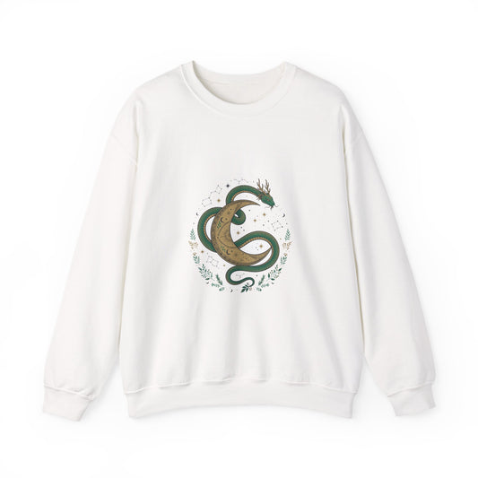 Celestial Snake and Moon Sweatshirt