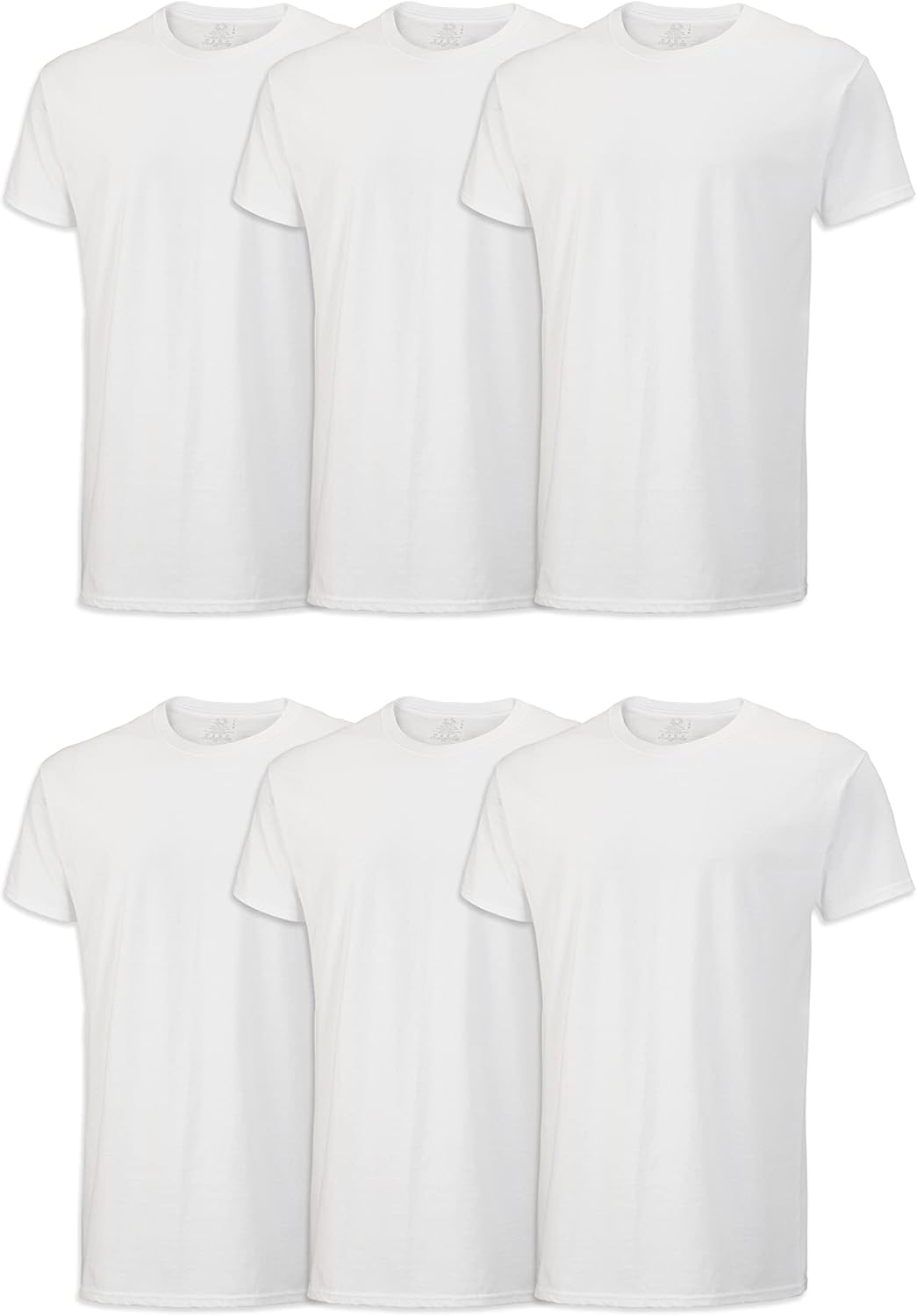 Fruit of The Loom Men's Crew Tee Undershirts, Moisture Wicking & Tag Free, Also Available in Big & Tall