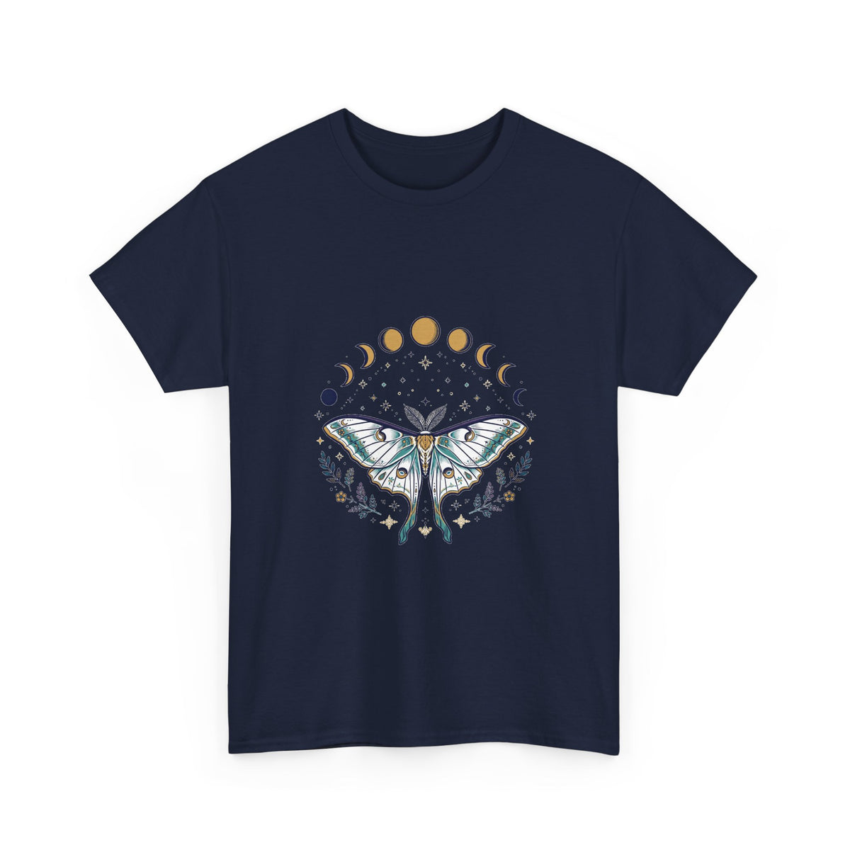 Celestial Luna Moth T-Shirt | Mystical Moon Phases Tee
