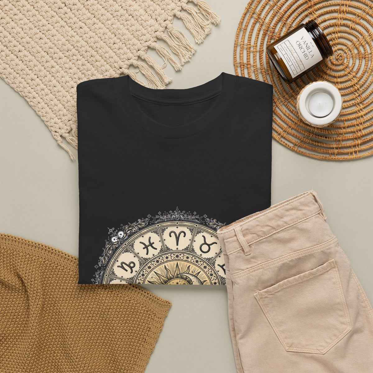 Zodiac Wheel Astrology T-Shirt | Celestial Horoscope Tee