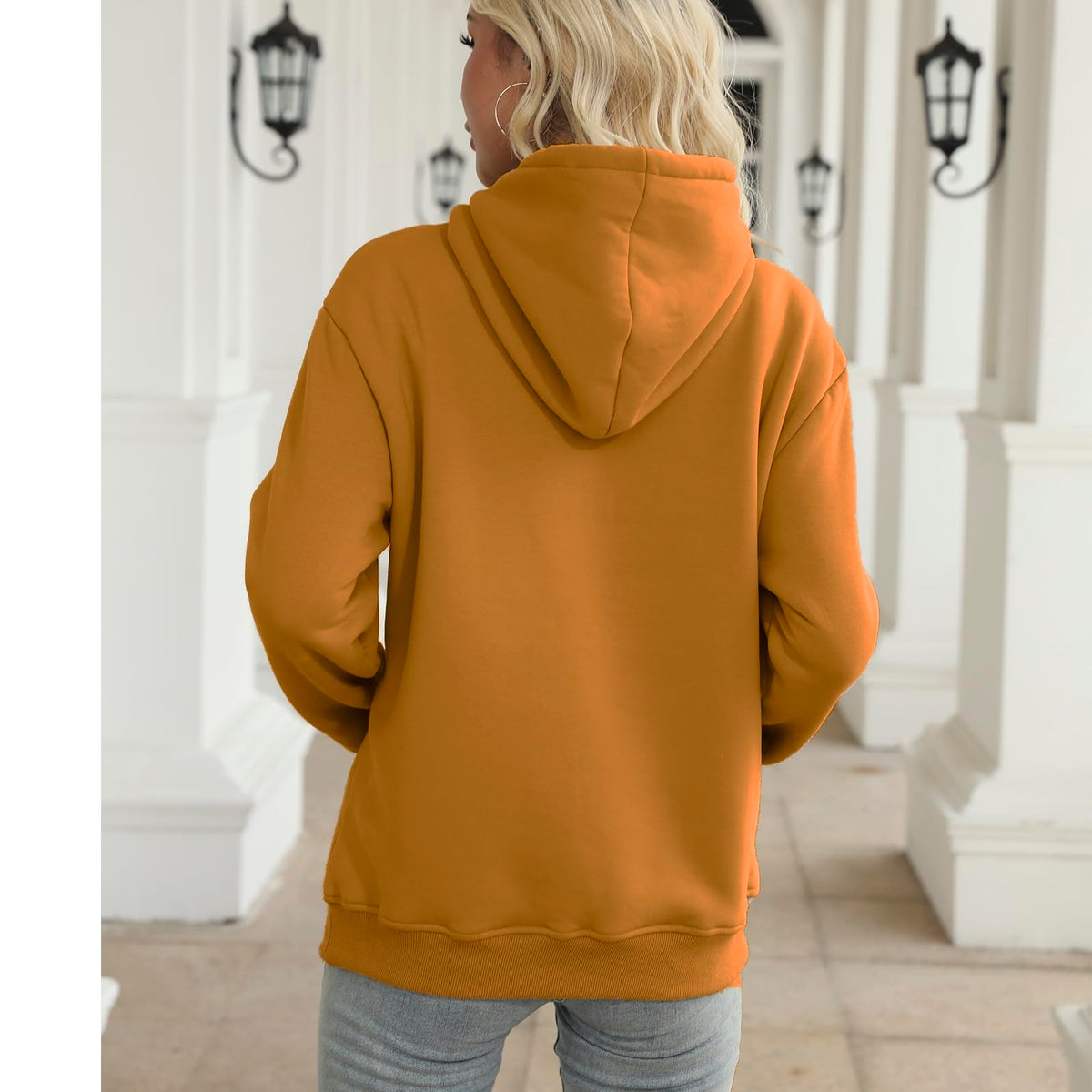 Women's Sherpa Lined Hoodie, Warm Fleece Pullover Sweatshirt with Pocket