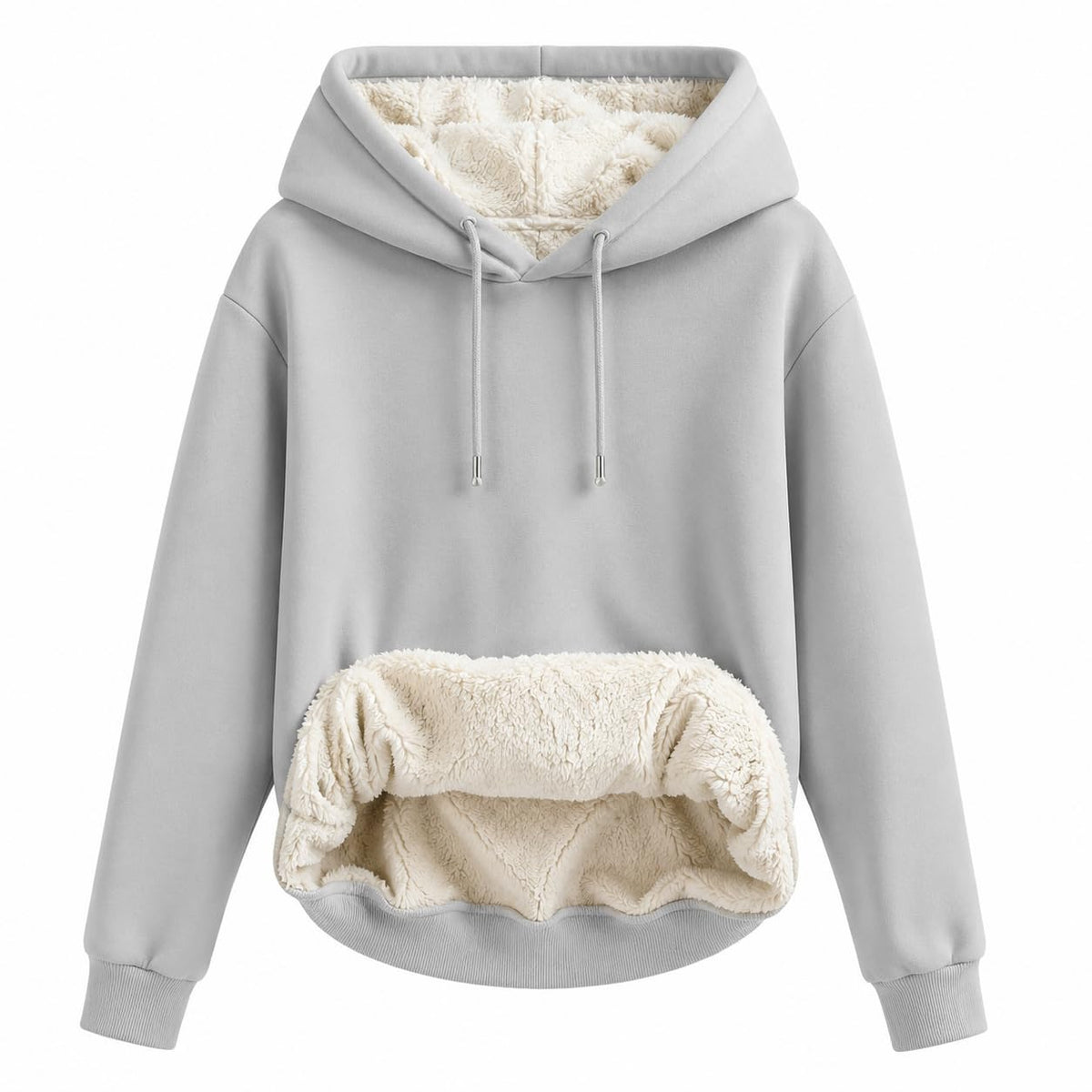 Women's Sherpa Lined Hoodie, Warm Fleece Pullover Sweatshirt with Pocket