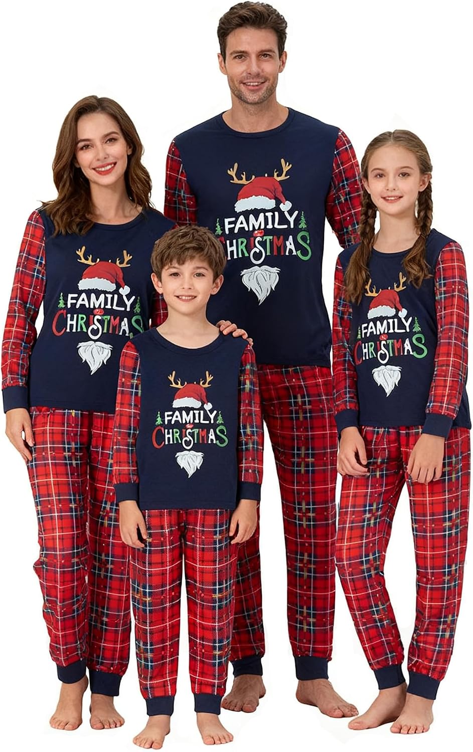 OAKFashion Christmas Family Pajamas Sets, Christmas Family Matching Pajamas Sleepwear Pjs