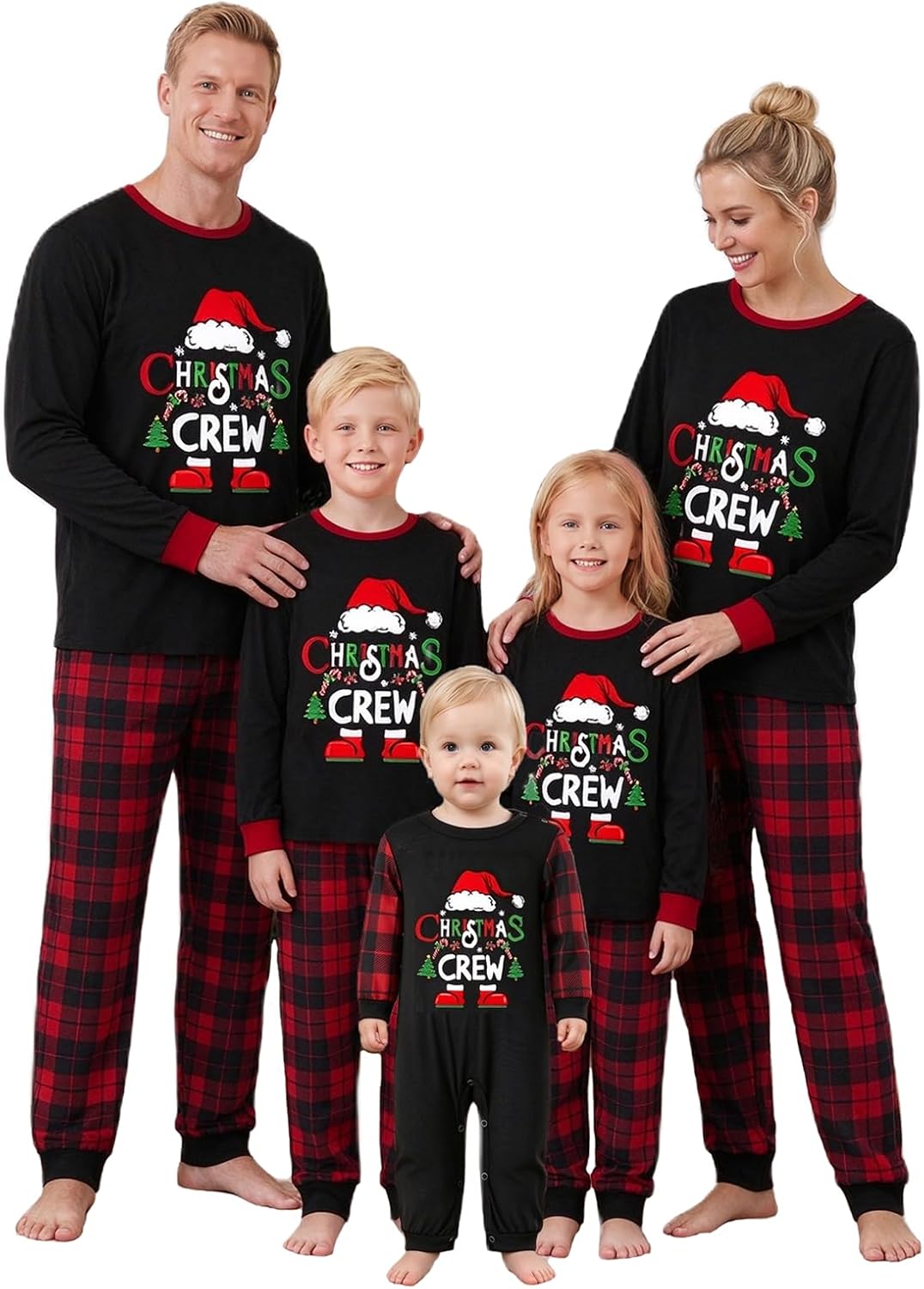 OAKFashion Christmas Family Pajamas Sets, Christmas Family Matching Pajamas Sleepwear Pjs