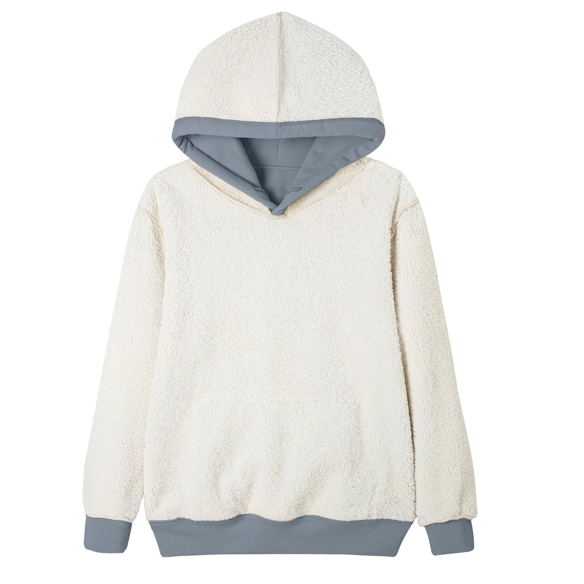 Women's Sherpa Lined Hoodie, Warm Fleece Pullover Sweatshirt with Pocket