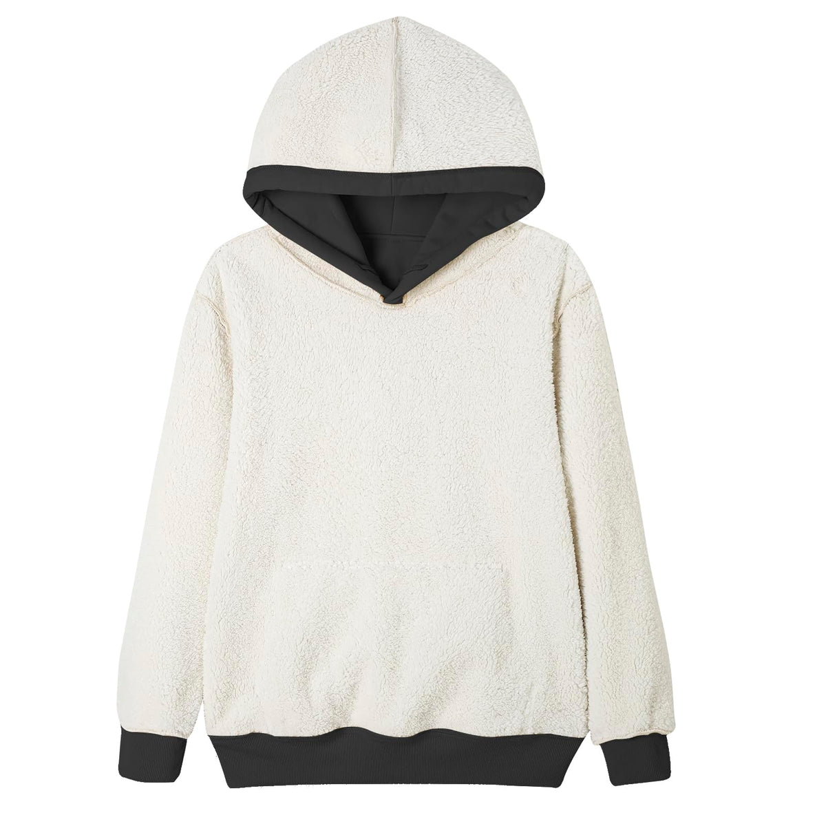 Women's Sherpa Lined Hoodie, Warm Fleece Pullover Sweatshirt with Pocket