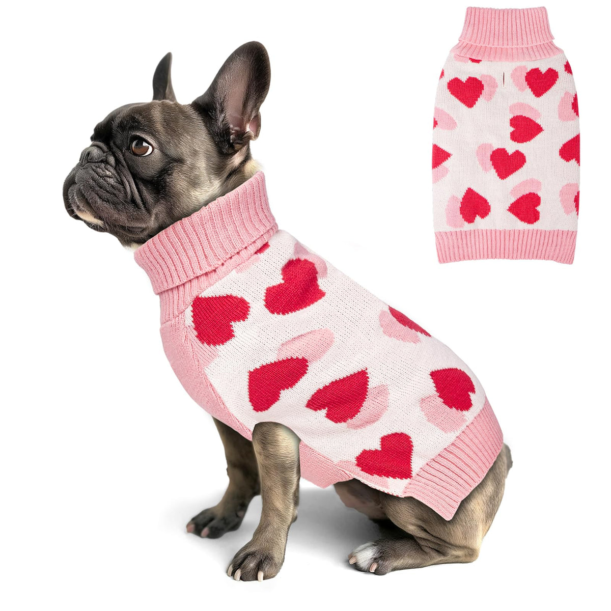KYEESE Dog Christmas Sweater for Medium Large Dogs, Buffalo Plaid Reindeer