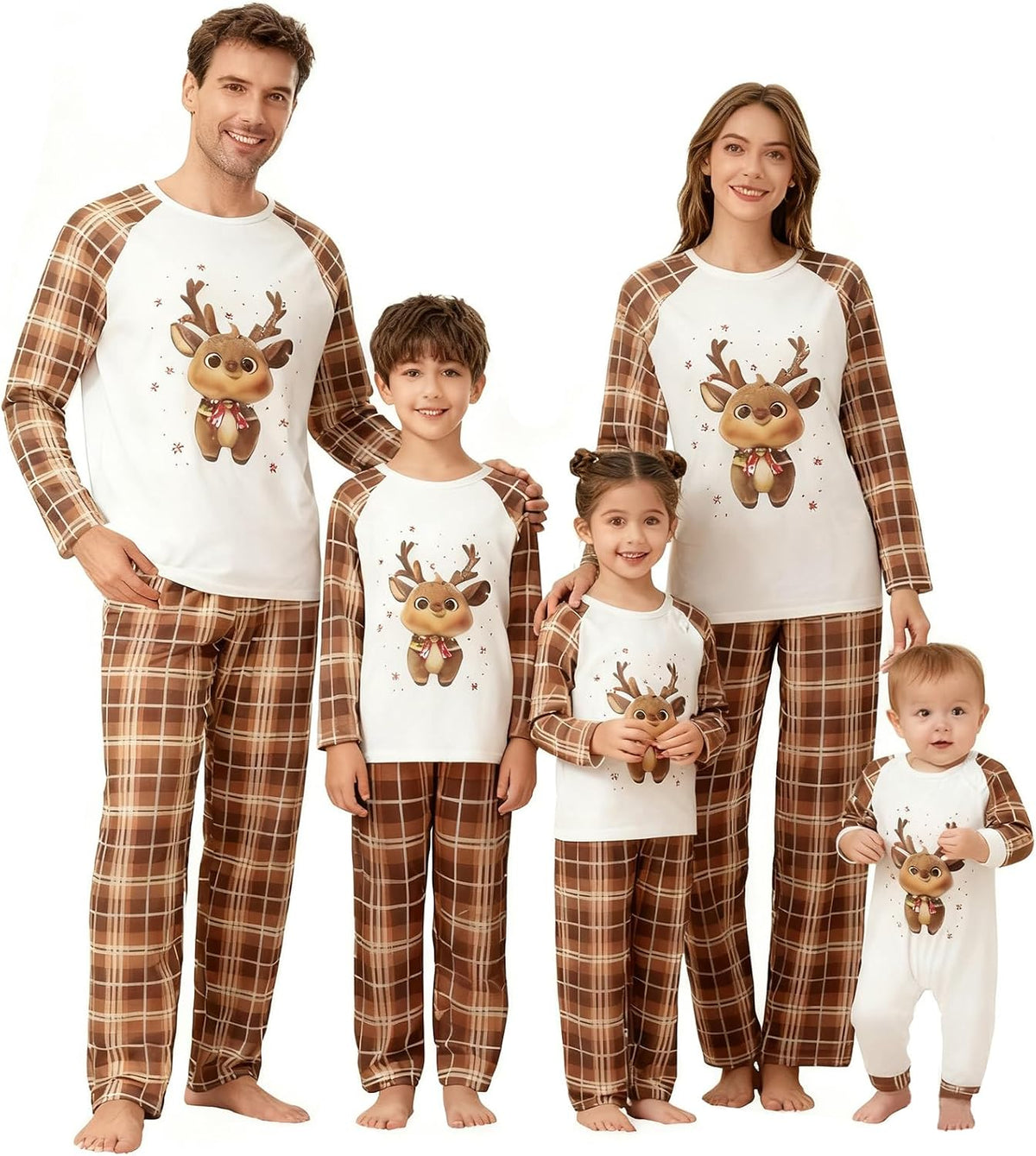 OAKFashion Christmas Family Pajamas Sets, Christmas Family Matching Pajamas Sleepwear Pjs