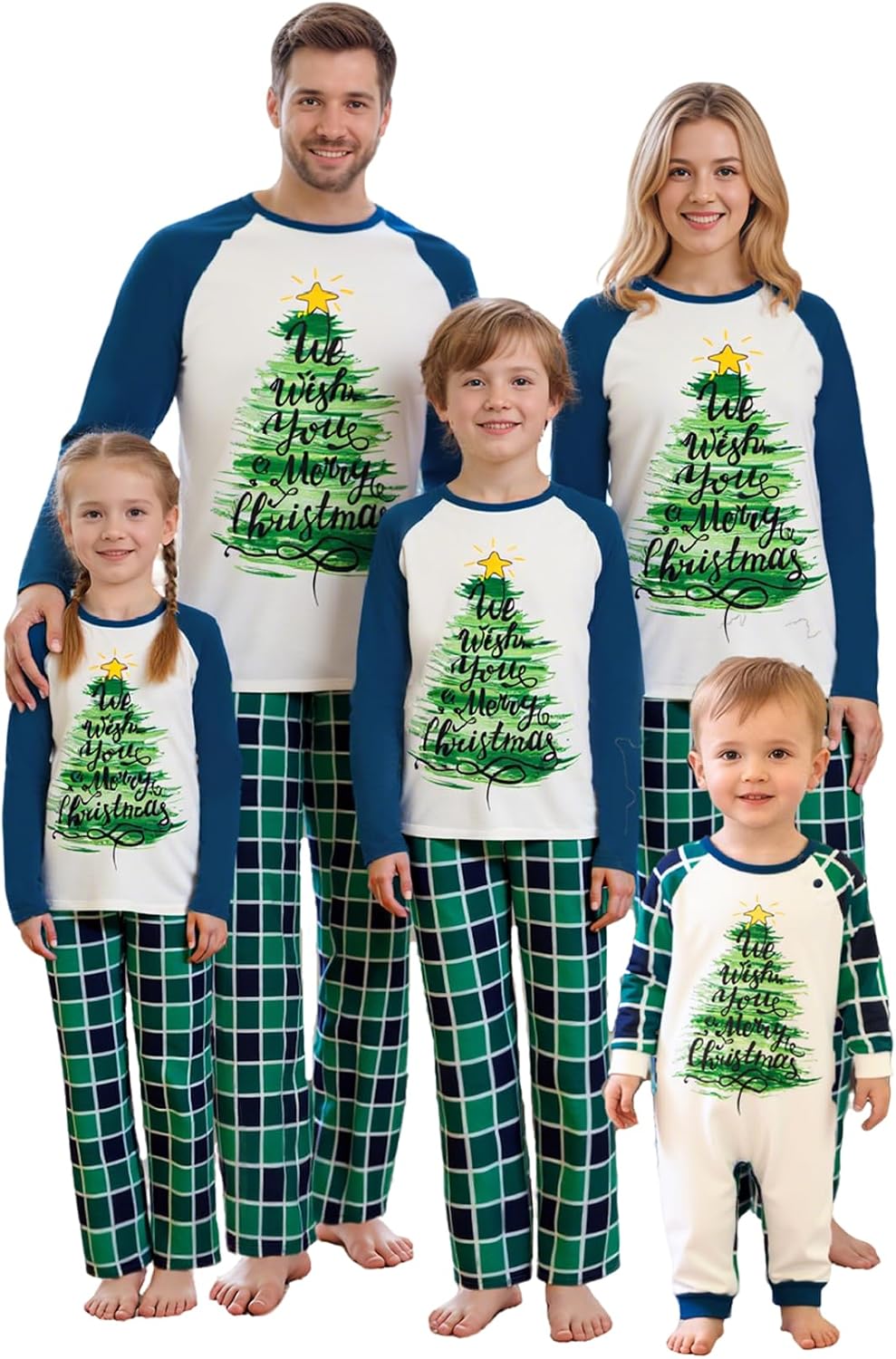 OAKFashion Christmas Family Pajamas Sets, Christmas Family Matching Pajamas Sleepwear Pjs