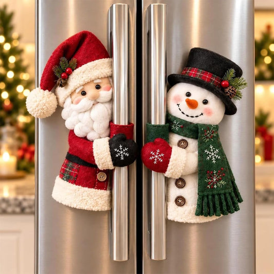 Christmas Santa & Snowman Handle Huggers – Set of 2, Handle Covers (All)