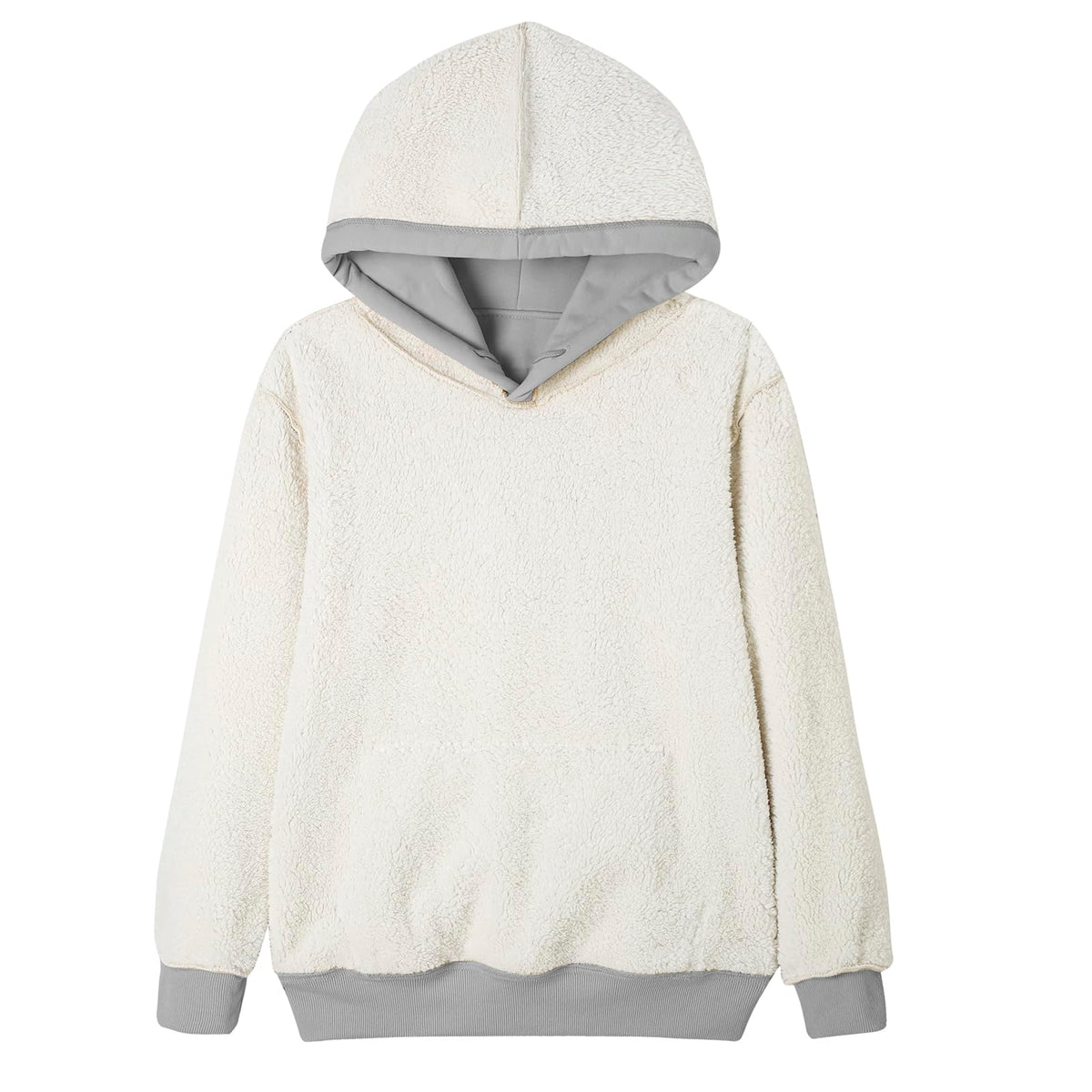Women's Sherpa Lined Hoodie, Warm Fleece Pullover Sweatshirt with Pocket
