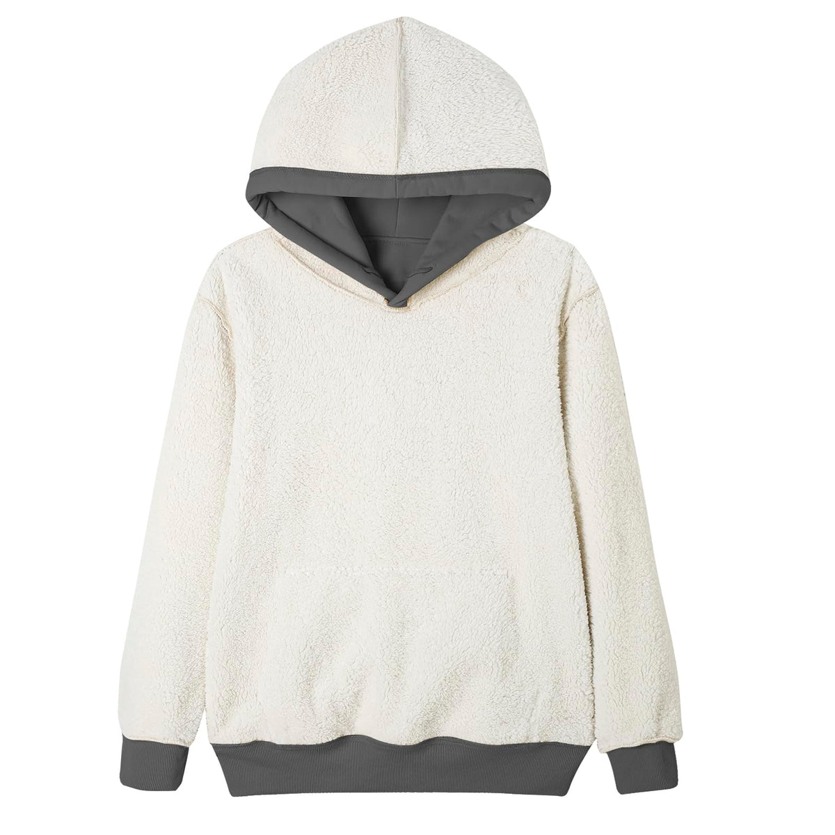 Women's Sherpa Lined Hoodie, Warm Fleece Pullover Sweatshirt with Pocket