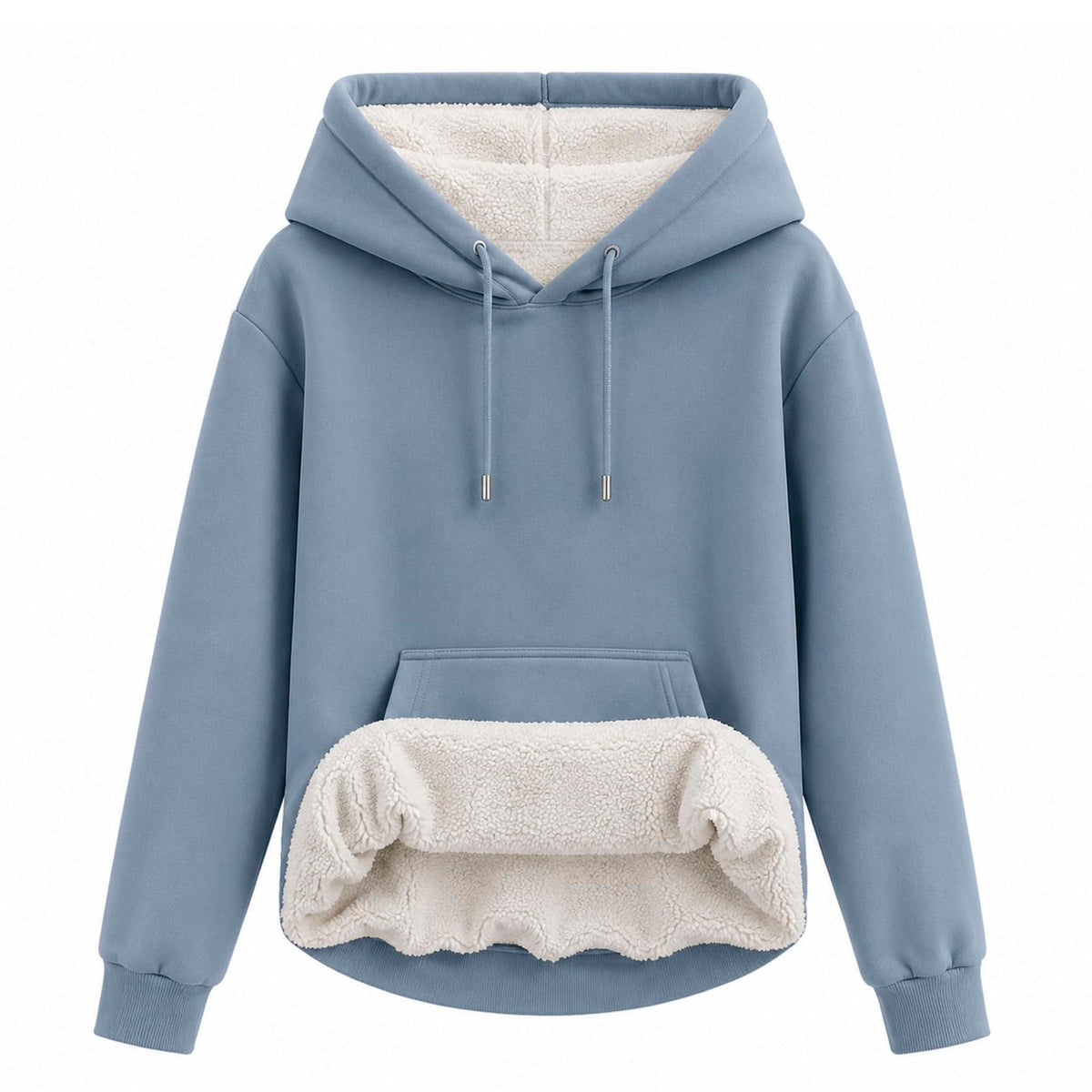Women's Sherpa Lined Hoodie, Warm Fleece Pullover Sweatshirt with Pocket