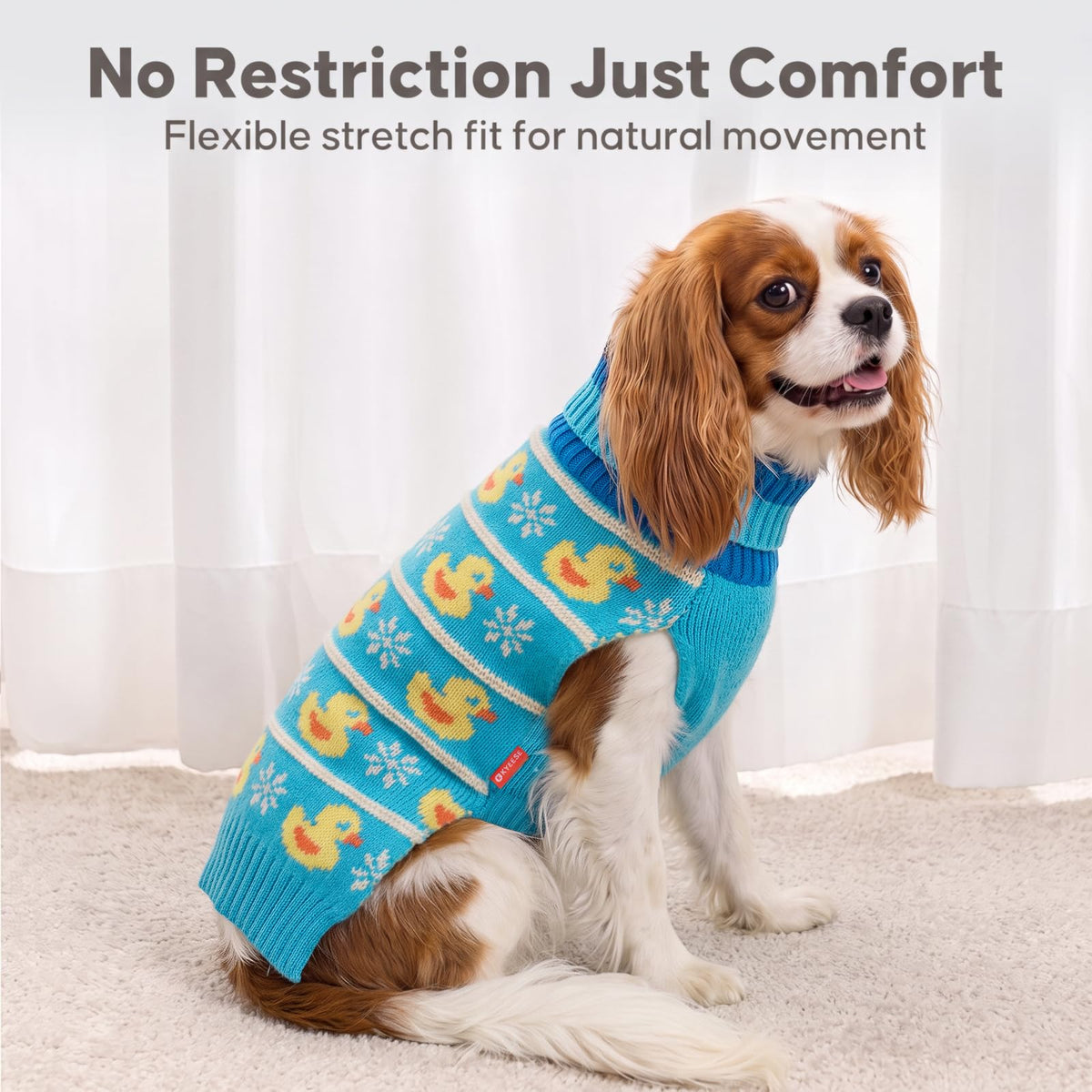 KYEESE Dog Christmas Sweater for Medium Large Dogs, Buffalo Plaid Reindeer