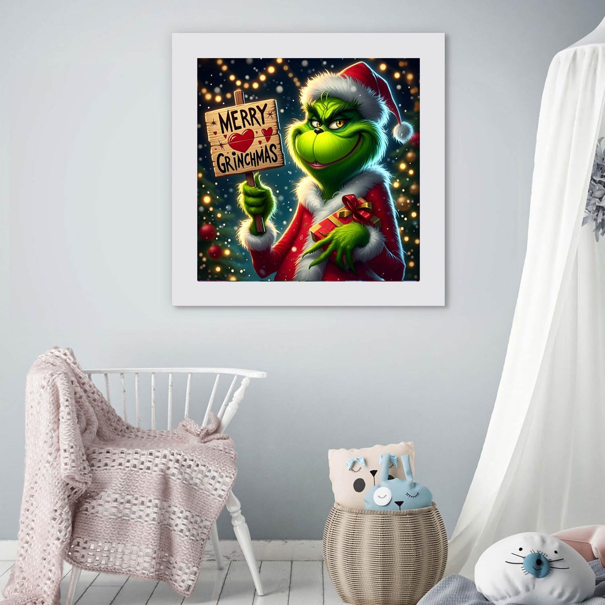 MjhRcll Christmas Diamond Art Kits for Adults,5D Diamond Painting Kits Full Round Drill,Diamond Dots Mosaic Kits for Home Decor 14X14 Inch