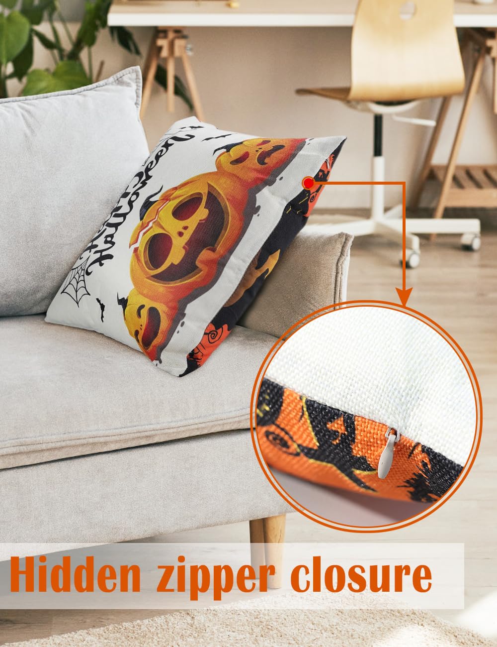 multiwins Christmas Pillow Covers 18x18 4Pcs Double-Sided Print Home Decor