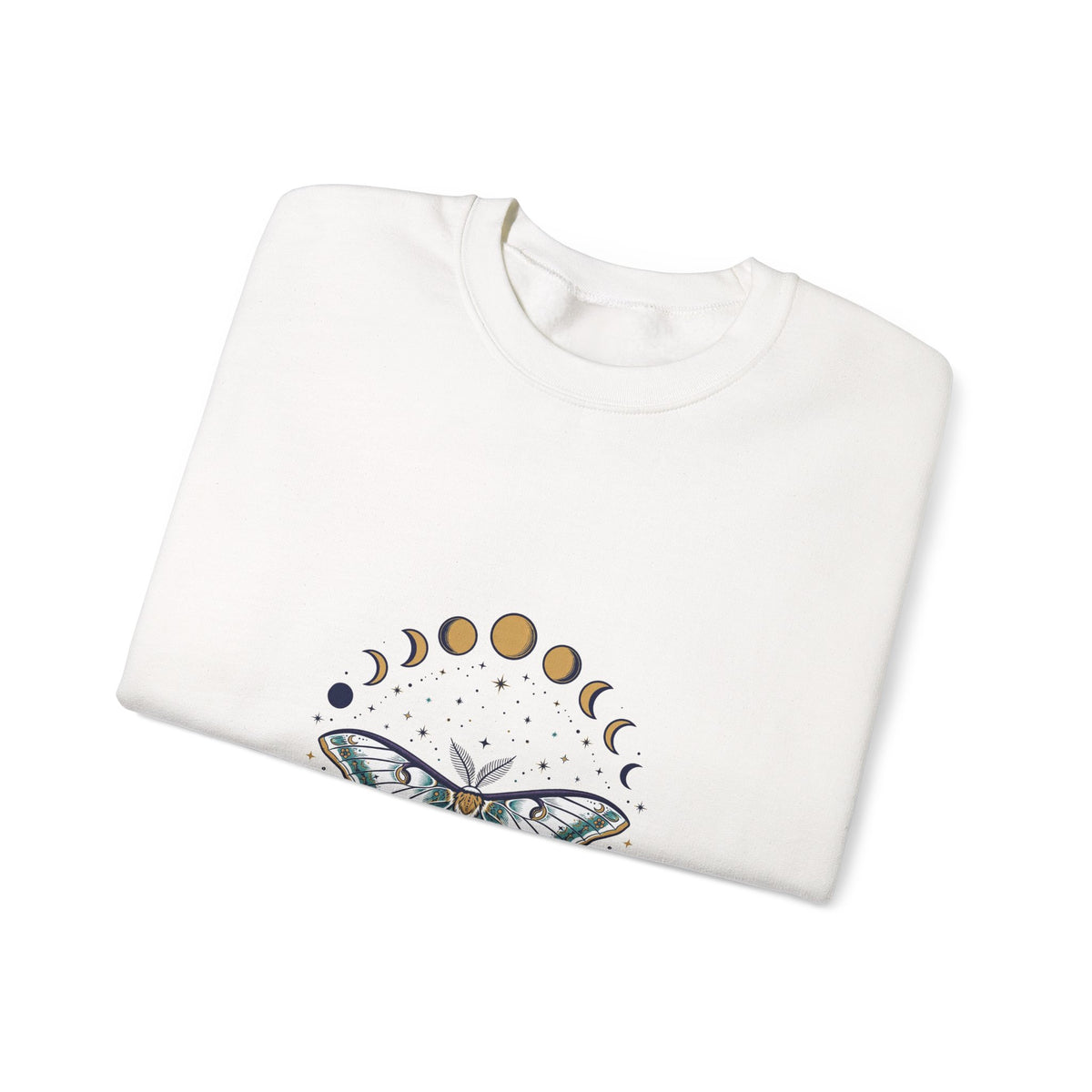 Celestial Luna Moth Sweatshirt | Cozy Witchy Crewneck