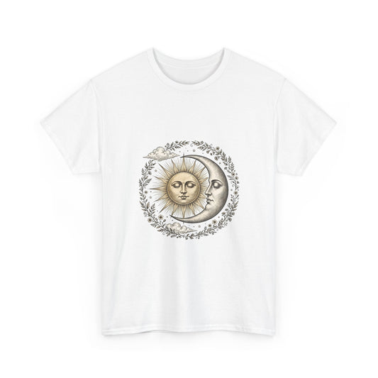 Vintage Celestial Sun and Moon T-Shirt | Boho Mystical Tee
