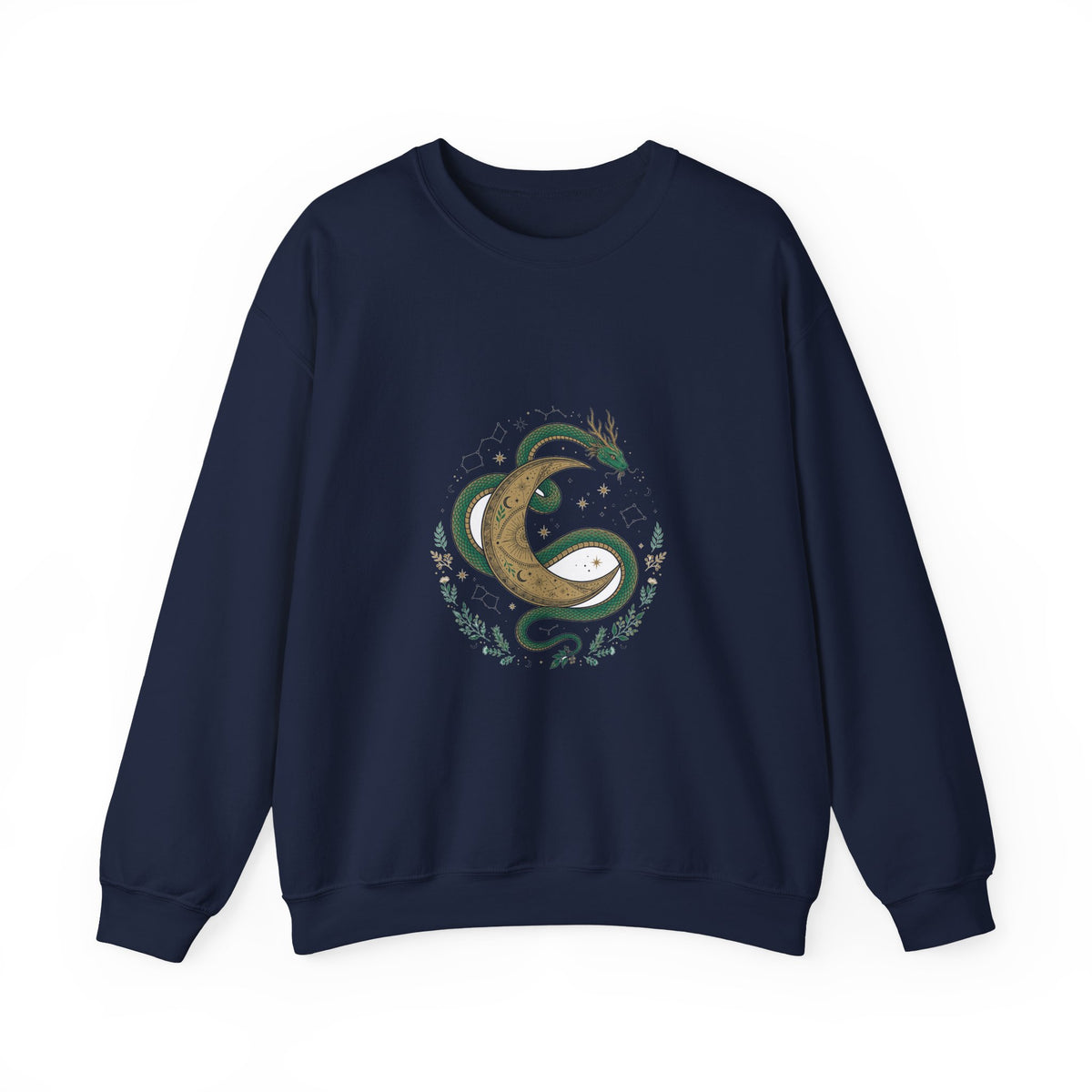 Celestial Snake and Moon Sweatshirt