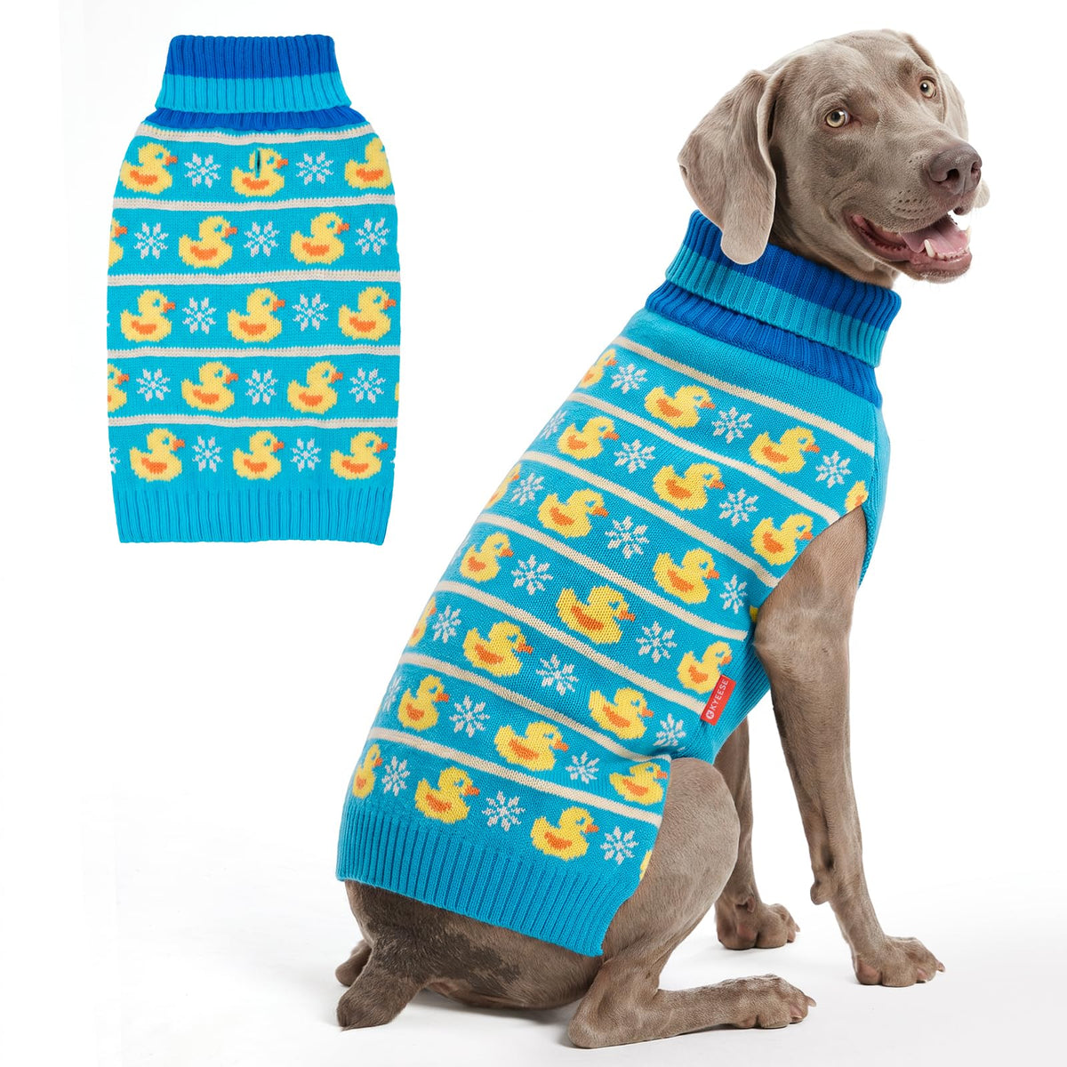 KYEESE Dog Christmas Sweater for Medium Large Dogs, Buffalo Plaid Reindeer