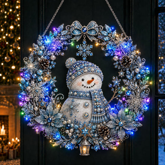 Christmas Pearl Diamond Painting Kit with LED String Lights (SNM 1, 9.84in)