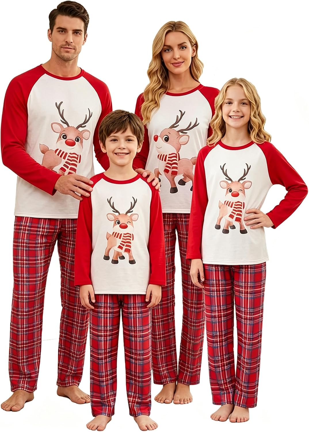 OAKFashion Christmas Family Pajamas Sets, Christmas Family Matching Pajamas Sleepwear Pjs